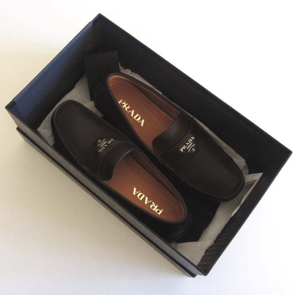 PRADA logo pebbled driving loafers 6.5 / 7.5 US - Picture 8 of 8